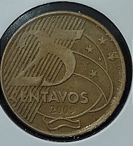 25 centavos 2009 Reverso Invertido