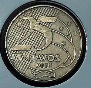 25 centavos 2008 Reverso invertido