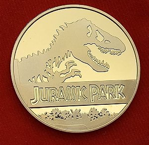 Moeda Colecionável Jurassic Park Edição Limitada Presente