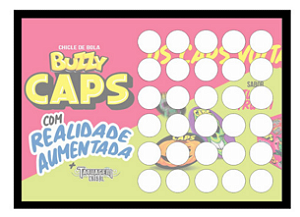 Quadro Album Expositor Porta 40 Tazos Buzzy Caps