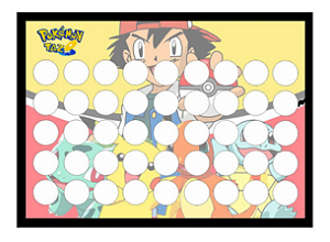 Quadro Album Expositor Porta 45 Tazos Pokemon C/ Acrilico