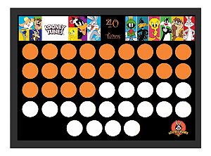 Quadro Expositor Porta 40 Tazo Looney Tunes C/ Acrilico