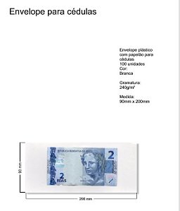 Envelope para cédulas (100 unidades)