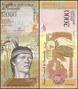 Cédula 2000 Bolívares 2016 Fe Venezuela