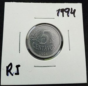 5 centavos 1994 reverso invertido