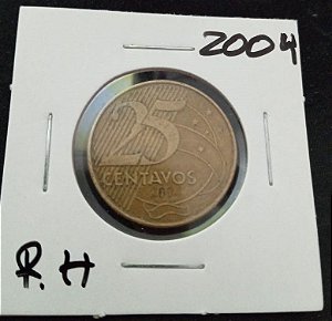 25 centavos 2004 reverso horizontal para direita