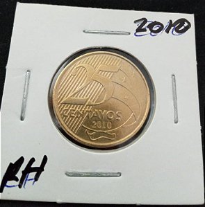 25 centavos 2010 reverso horizontal para esquerda