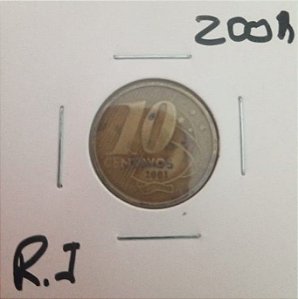 10 centavos 2001 Reverso Invertido
