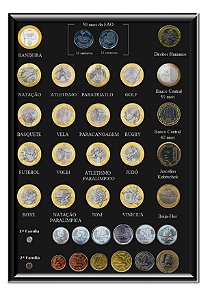 Quadro Coleção moedas comemorativas do Plano Real