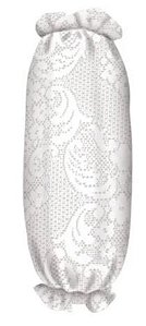 Puxa Saco de Renda com Forro - 20 cm x 38 cm