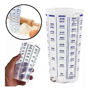 Copo Medidor 500ml Plastico Cristal - Plástico 500 ml