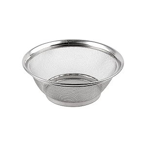 Escorredor de Alimentos em Aço Inox Cromado Cesto Multiuso Peneira de Arroz Macarrão Legumes