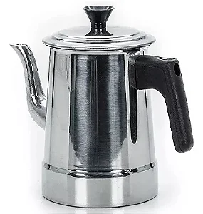 Bule de Café e Chá Aluminio com Alça Preta - Sabor da Fazenda Tradicional  Uso Doméstico e Profissionnal