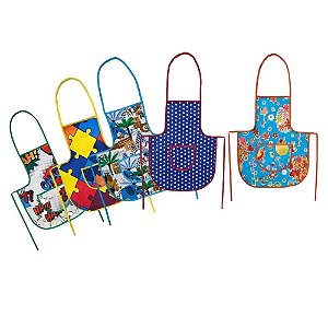 Avental Infantil PVC Impermeável com Bolso Napa - 35cm x 45cm - Varias Estampas Criança Menino Menina - PANAMI