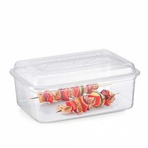 Pote Grande Com Tampa Plastico Transparente 3Lts - 4Lts - 5,5Lts - 7,5 Lts ou 12Lts Vasilha Plastico Container