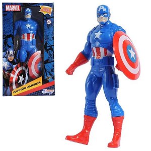 Boneco Marvel CAPITÃO AMÉRICA All Seasons 22cm X-men - Boneco dos Vingadores Avengers Capitao America