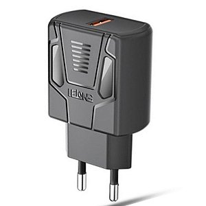 Fonte Carregador Celular PRETO Entrada USB Turbo 3.0 18W LE-299 Lelong - Universal smartphones, tablet - PANAMI