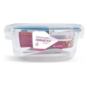 Pote Vidro Hermético Marmita Mantimentos Pote de Vidro Retangular com Tampa Hermética com Vedação