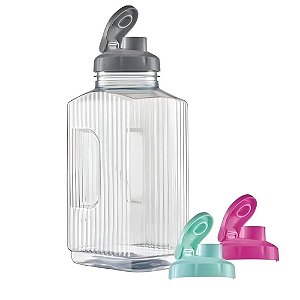 Garrafa de Agua 1,7 lts com Tampa - Jarra Pratica 1.700ml - Para Geladeira com Tampa - PANAMI