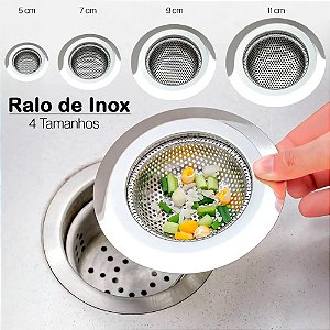 Ralinho Japones Aço Inox e Borda Aluminio - Ralo Pia Americana Ralinho Para Pia Inox Original Line Premium 9cm - PANAMI