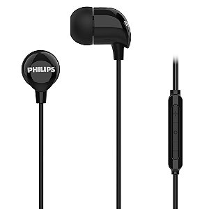 PHILIPS, Fone de Ouvido com Microfone, TAE2146BK/00, Com fio USB-C de 1,2 metros, Intra-auricular, Preto - PANAMI