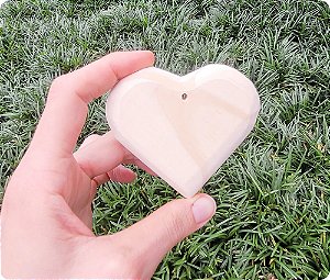 Kit 6 corações de madeira com 8cm
