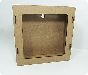 Quadro ou caixa cofre em mdf cru 20x20x5cm