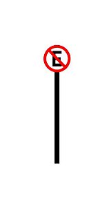 Placa de sinalização HO Proibido estacionar