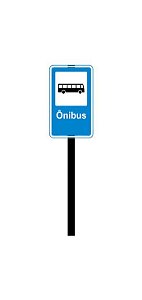 Placa de sinalização HO Ponto de ônibus