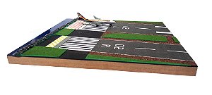 Diorama do aeroporto Santos Dumont escala 1/400 com aeronave