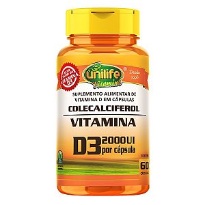 VITAMINA D3 - 60CAP - 2000UI - UNILIFE