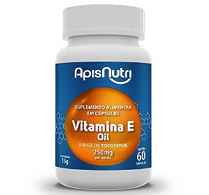 VITAMINA E OIL - 60 CAP - 250MG - APISNUTRI