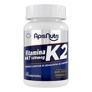 VITAMINA K2 - MK7 - 60CP - 149 MCG- APISNUTRI