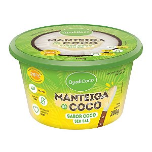 MANTEIGA DE COCO S/ SAL SABOR COCO - 200G - QUALICOCO