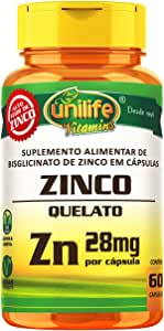 ZINCO QUELATO - 28MG - 60CAP - UNILIFE