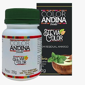 ADOÇANTE STEVIA 100% NATURAL - 20G - COLOR ANDINA