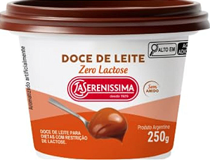 DOCE DE LEITE ZERO LACTOSE LA SERENISSIMA - 250G