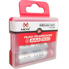 Pilha Mox Recarregável MO-AAA 1100 com 4
