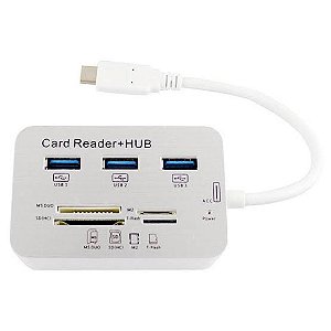 Leitor De Cartão + Hub Usb Knup Hb-t62