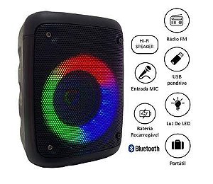 Caixa de Som Bluetooth Wireless Speaker C/Suporte P/Celular 1576