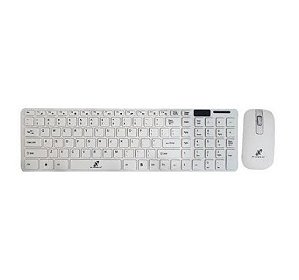 Kit Teclado e Mouse S/Fio 2.4GHZ Branco