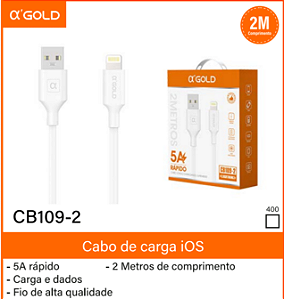 CX C/400 Unidades Cabo Usb de Carga Rápida P/Celular iPhone 2M A'Gold
