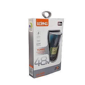 Carregador Veicular 48W USB Tipo C S/Cabo LE-536