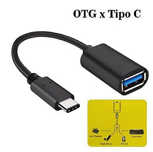 Cabo OTG USB Tipo C 2.0
