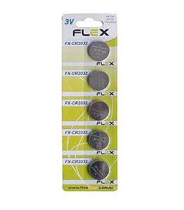 Bateria Flex Botão 2016-3V Cartela C/5 Unidades