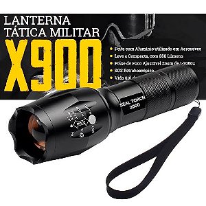 Lanterna X-900 Led Super Potente Recarregável