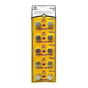 Bateria Mox Alcalina 1.5V MO-LR44 Cartela C/10
