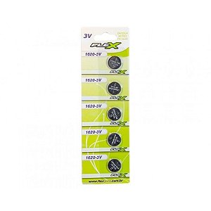 Bateria Tipo Botão Flex FX-1620-3V C/5