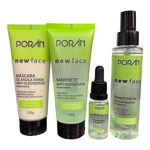 Linha New Face Poran Anti-oleosidade Ou Para Pele Com Manchas New Face Porán