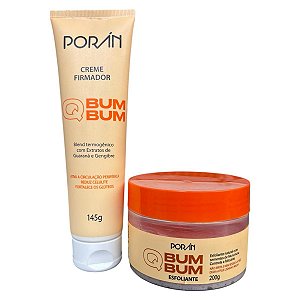 Kit Q Bumbum Poran Lisinho Esfoliante + Creme Termogênico Firmador